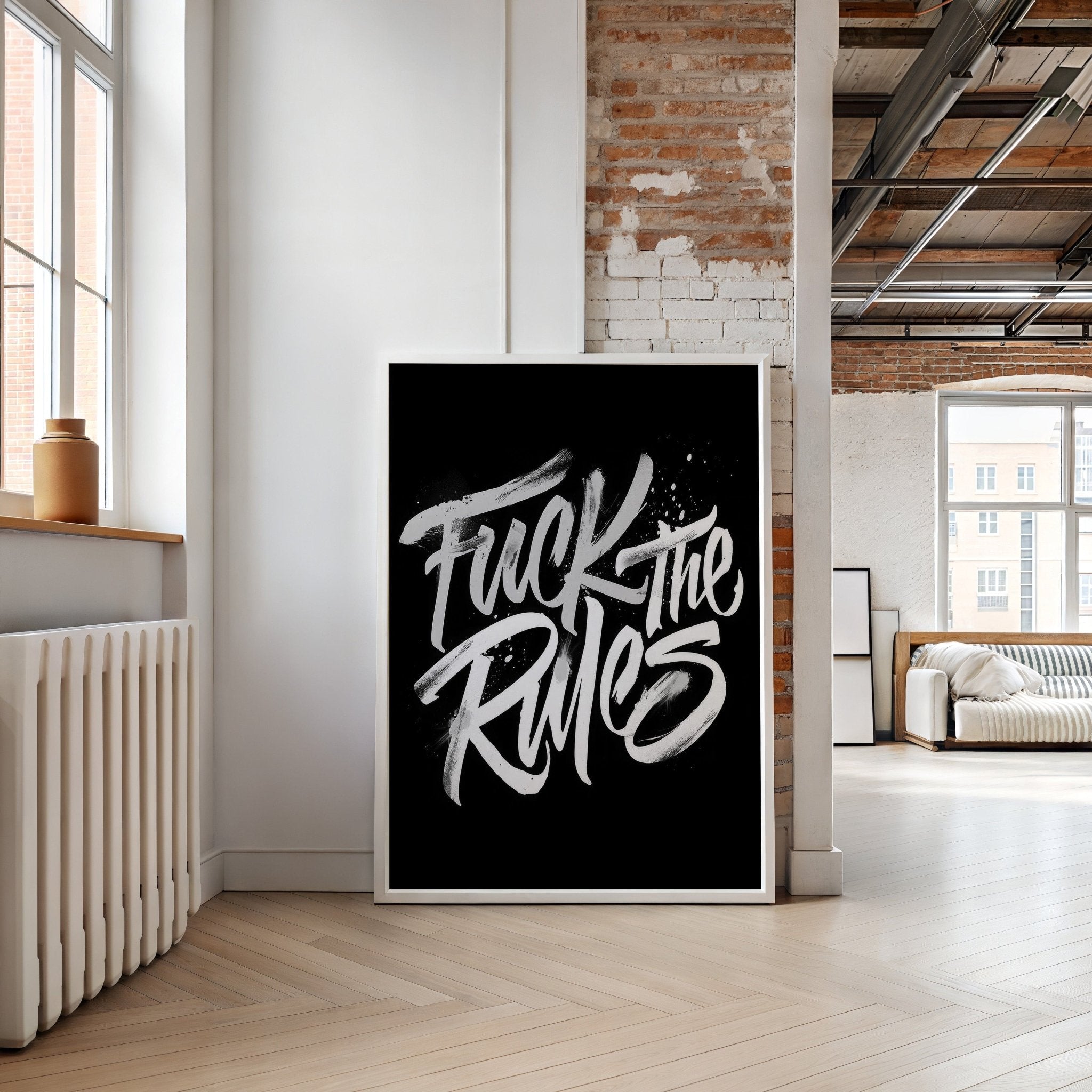 Rule Breaker | Bold Typography Statement Art Print - Print