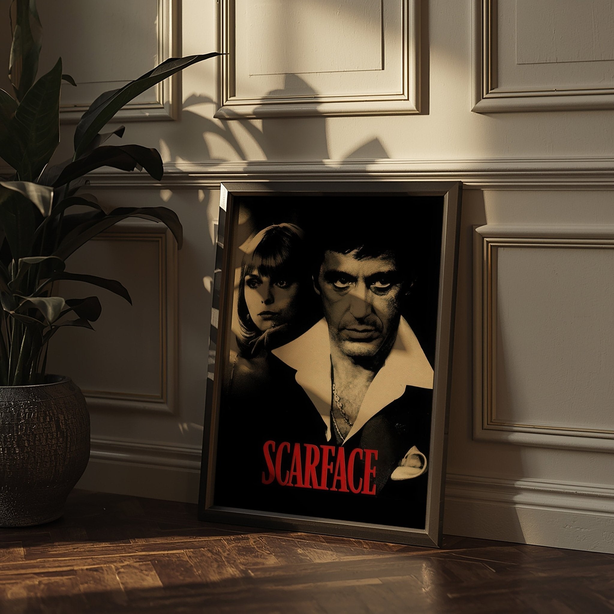 Scarface Movie | Tony Montana & Elvira Vintage Wall Art Print - Print