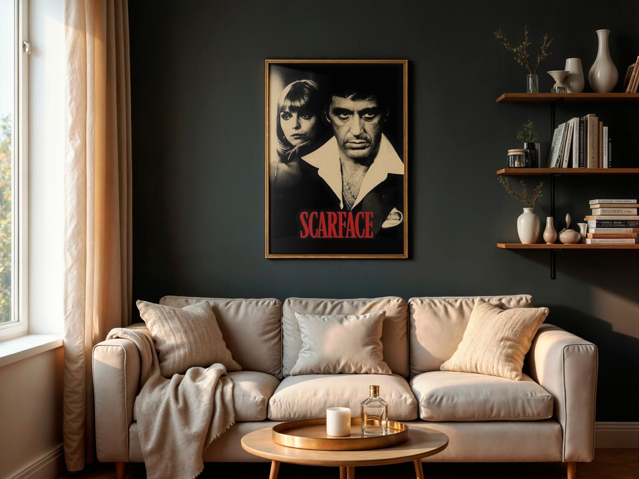 Scarface Movie | Tony Montana & Elvira Vintage Wall Art Print - Print