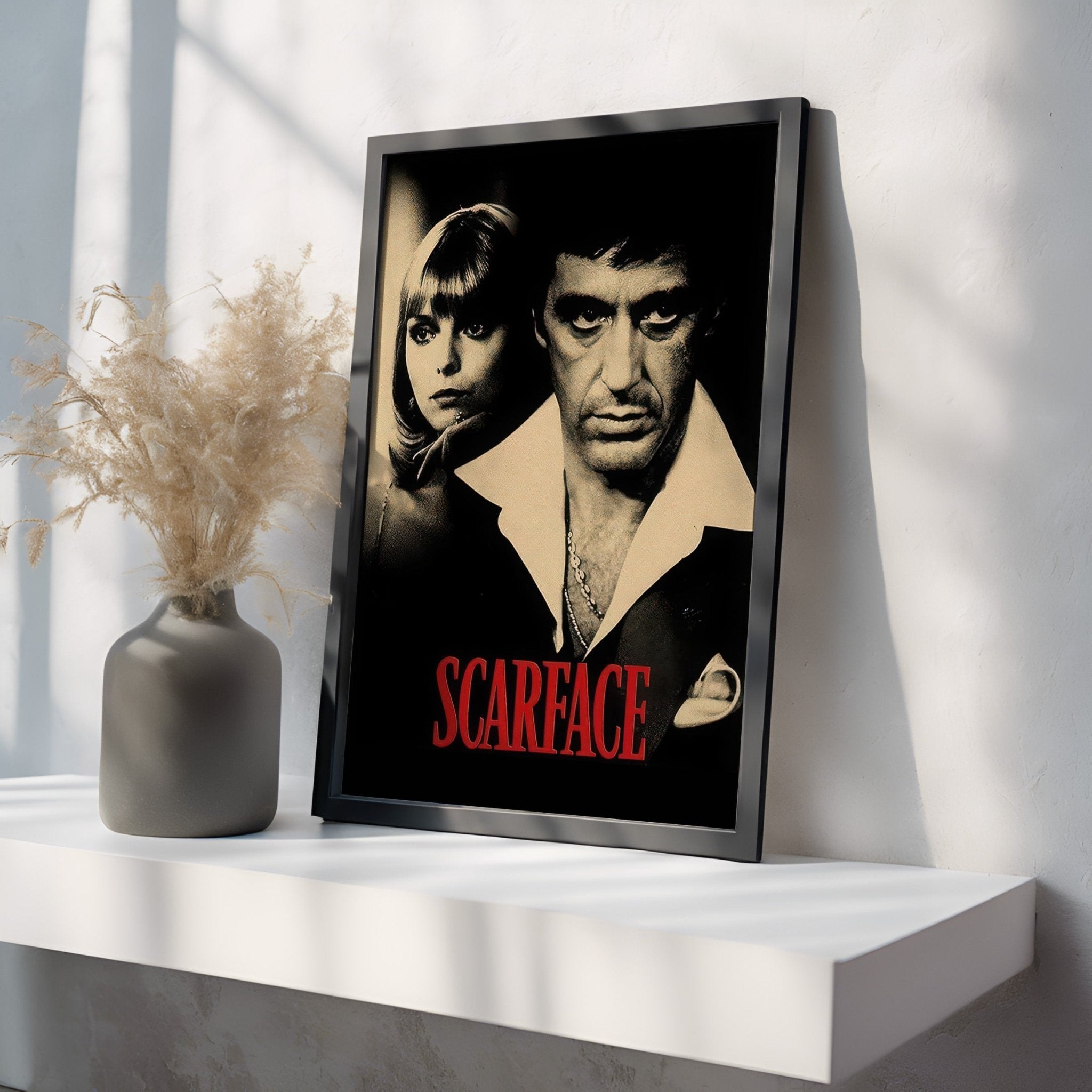 Scarface Movie | Tony Montana & Elvira Vintage Wall Art Print - Print
