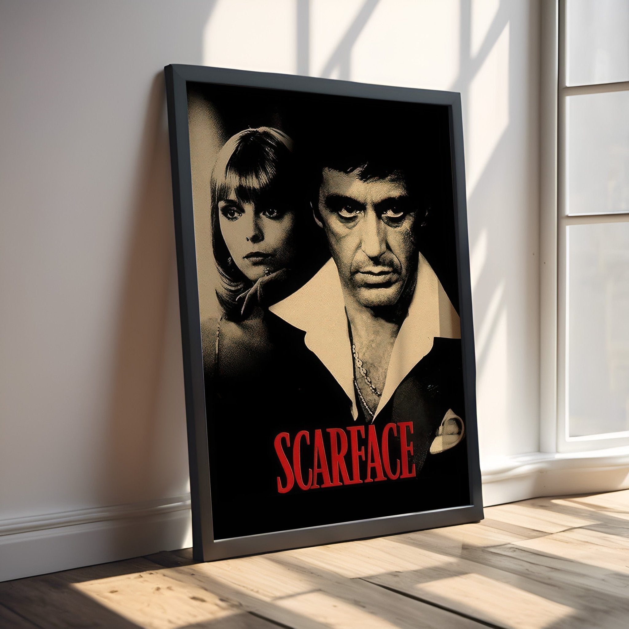 Scarface Movie | Tony Montana & Elvira Vintage Wall Art Print - Print