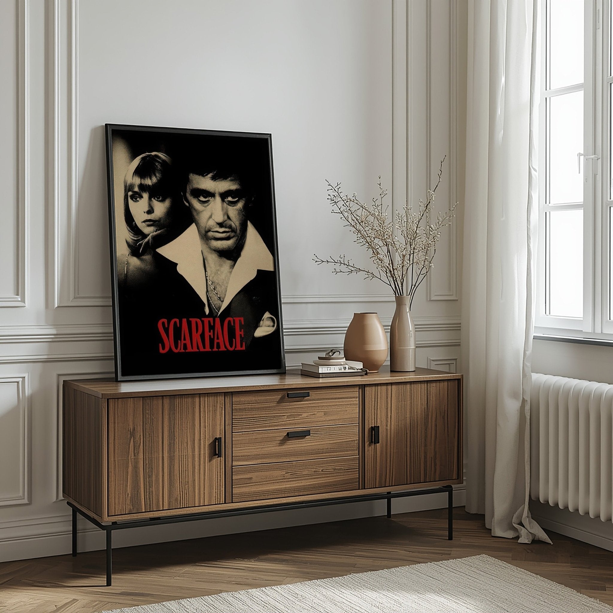 Scarface Movie | Tony Montana & Elvira Vintage Wall Art Print - Print