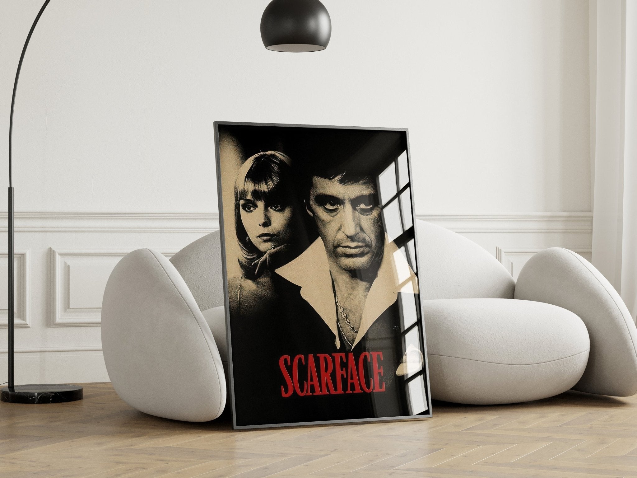 Scarface Movie | Tony Montana & Elvira Vintage Wall Art Print - Print