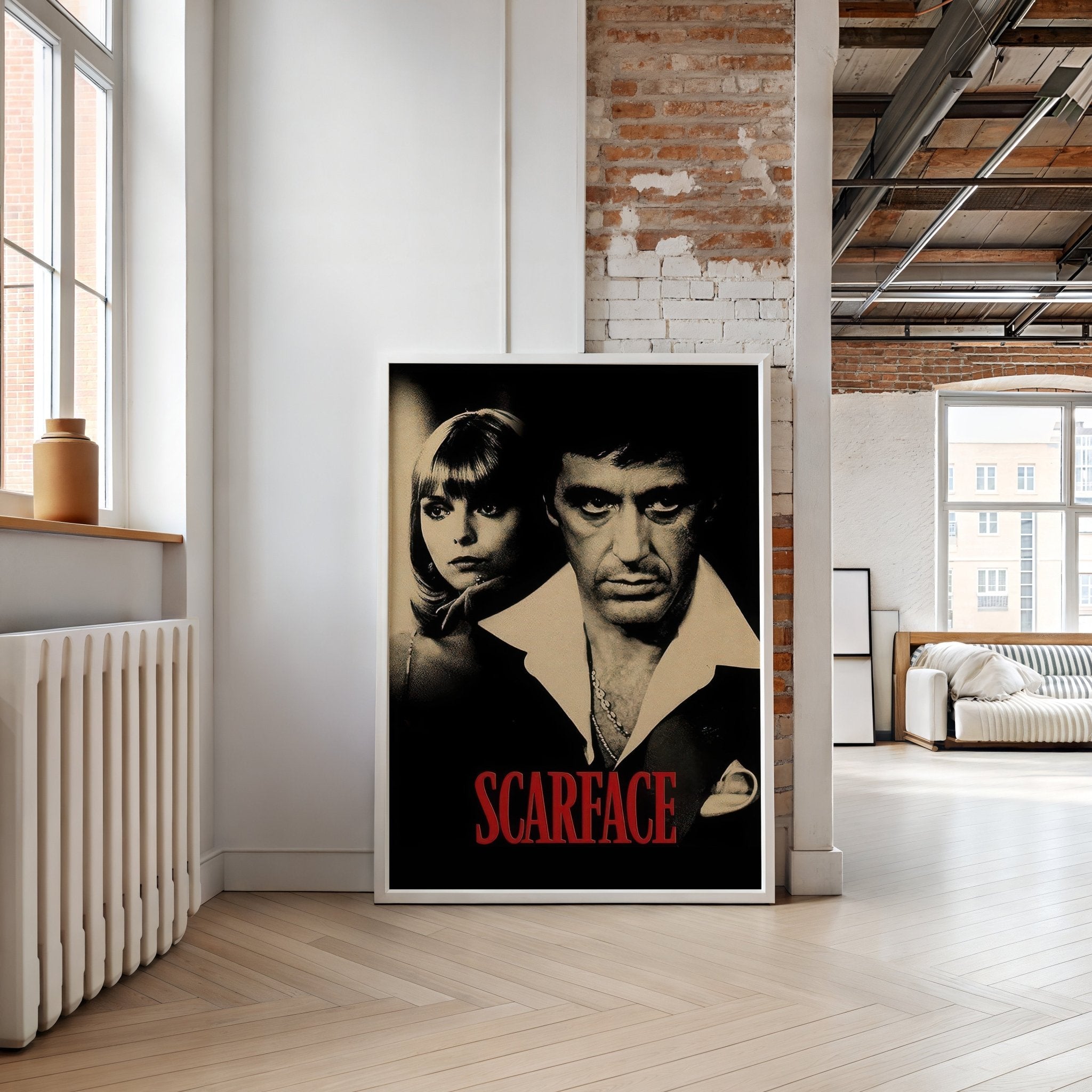Scarface Movie | Tony Montana & Elvira Vintage Wall Art Print - Print
