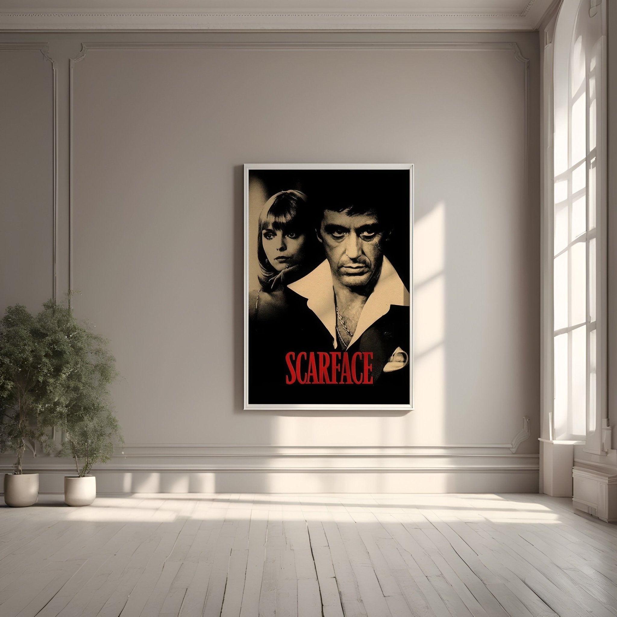 Scarface Movie | Tony Montana & Elvira Vintage Wall Art Print - Print