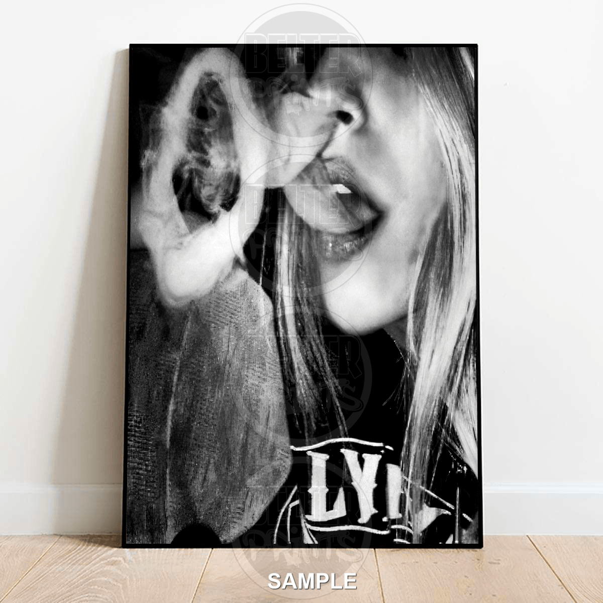 smoke-ring-elegance-woman-black-white-wall-art-print