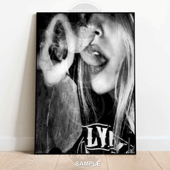smoke-ring-elegance-woman-black-white-wall-art-print