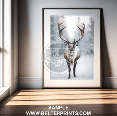 stag-portrait-in-snow-wall-art-print-decor