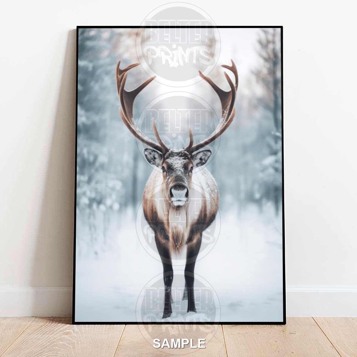 stag-portrait-in-snow-wall-art-print