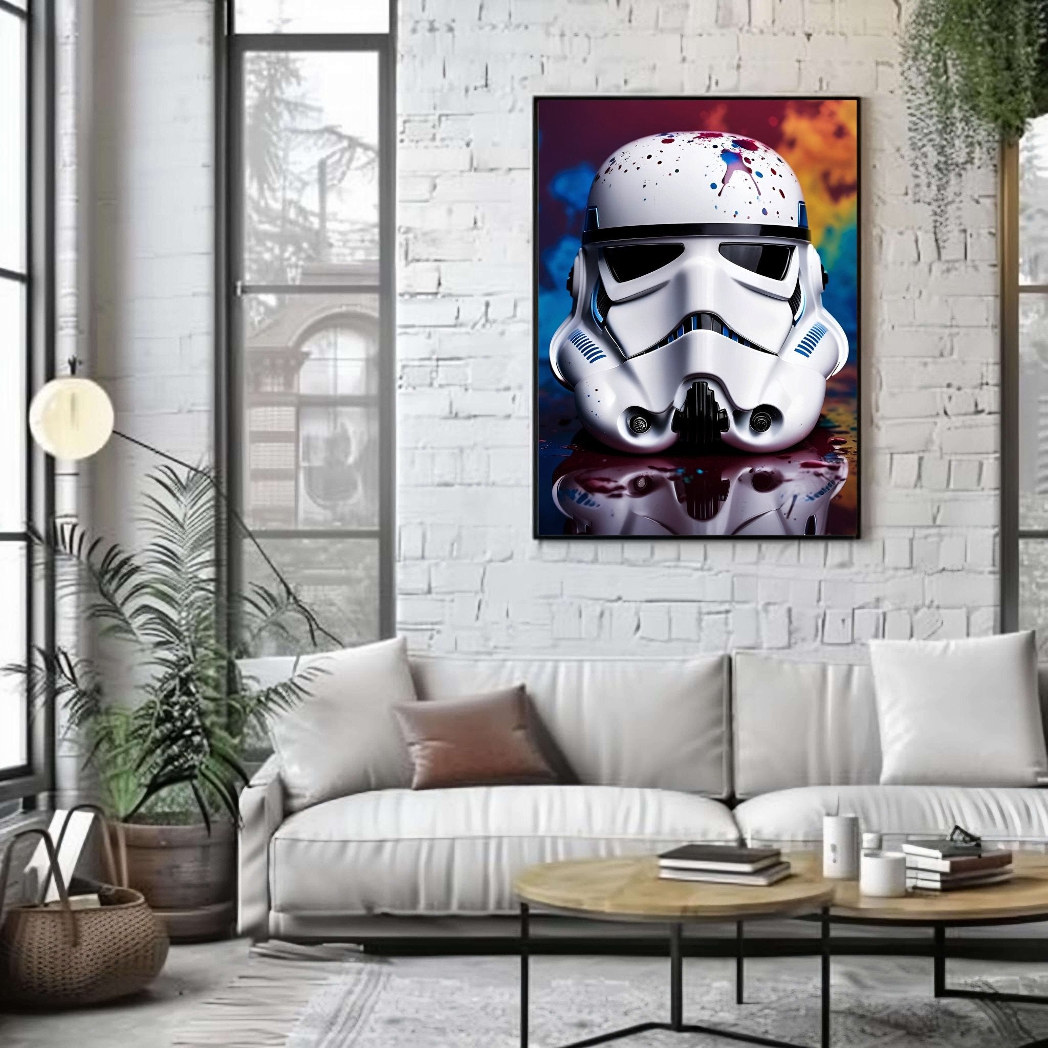 Stormtrooper Paint Splash | Urban Pop Art Print - Print