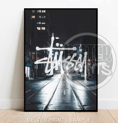 stussy forest wall art urban nature rebellion print