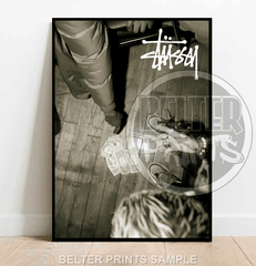 stussy street hustle wall art