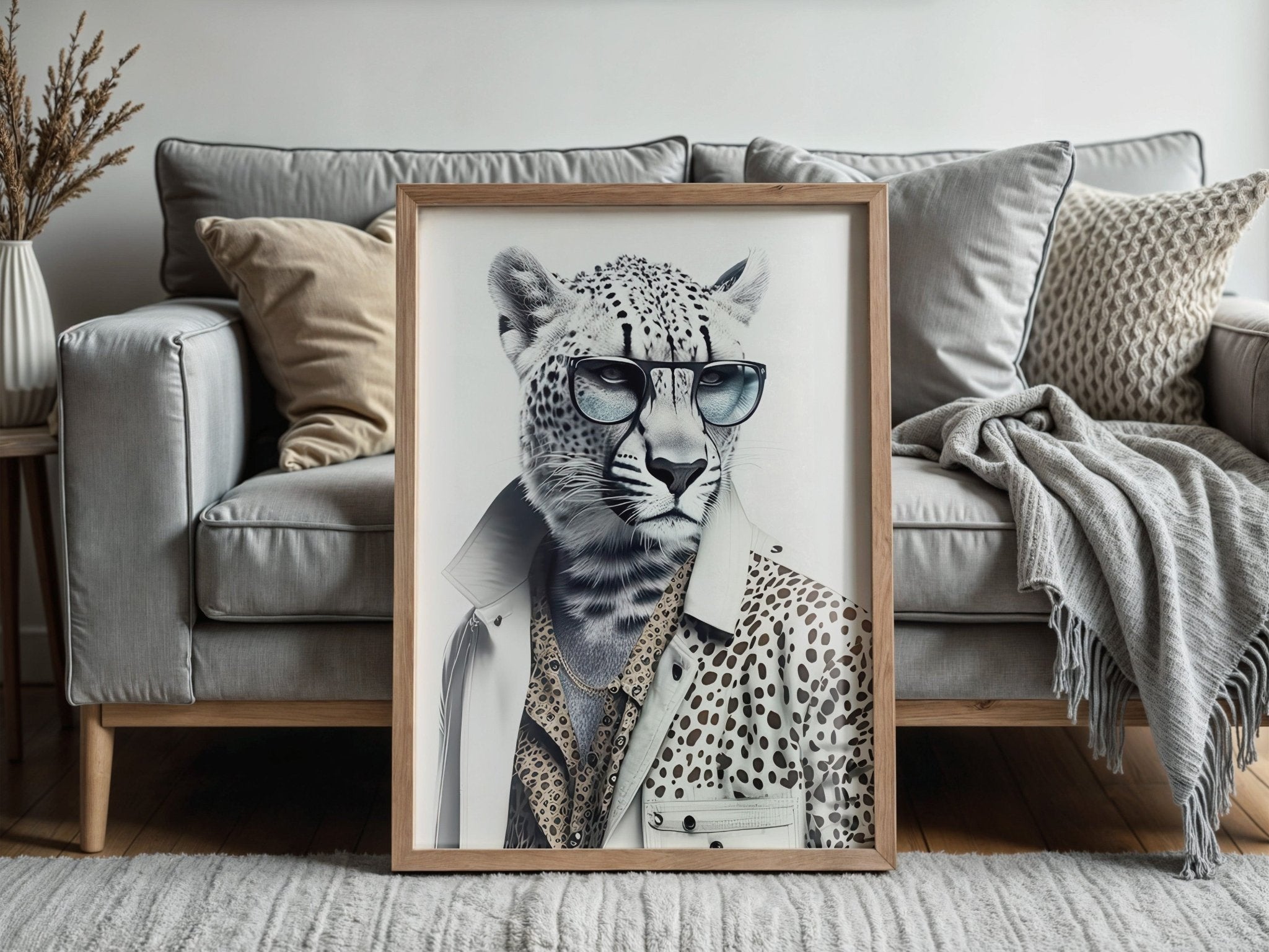 cheetah-wall-art-black-white-animal-poster