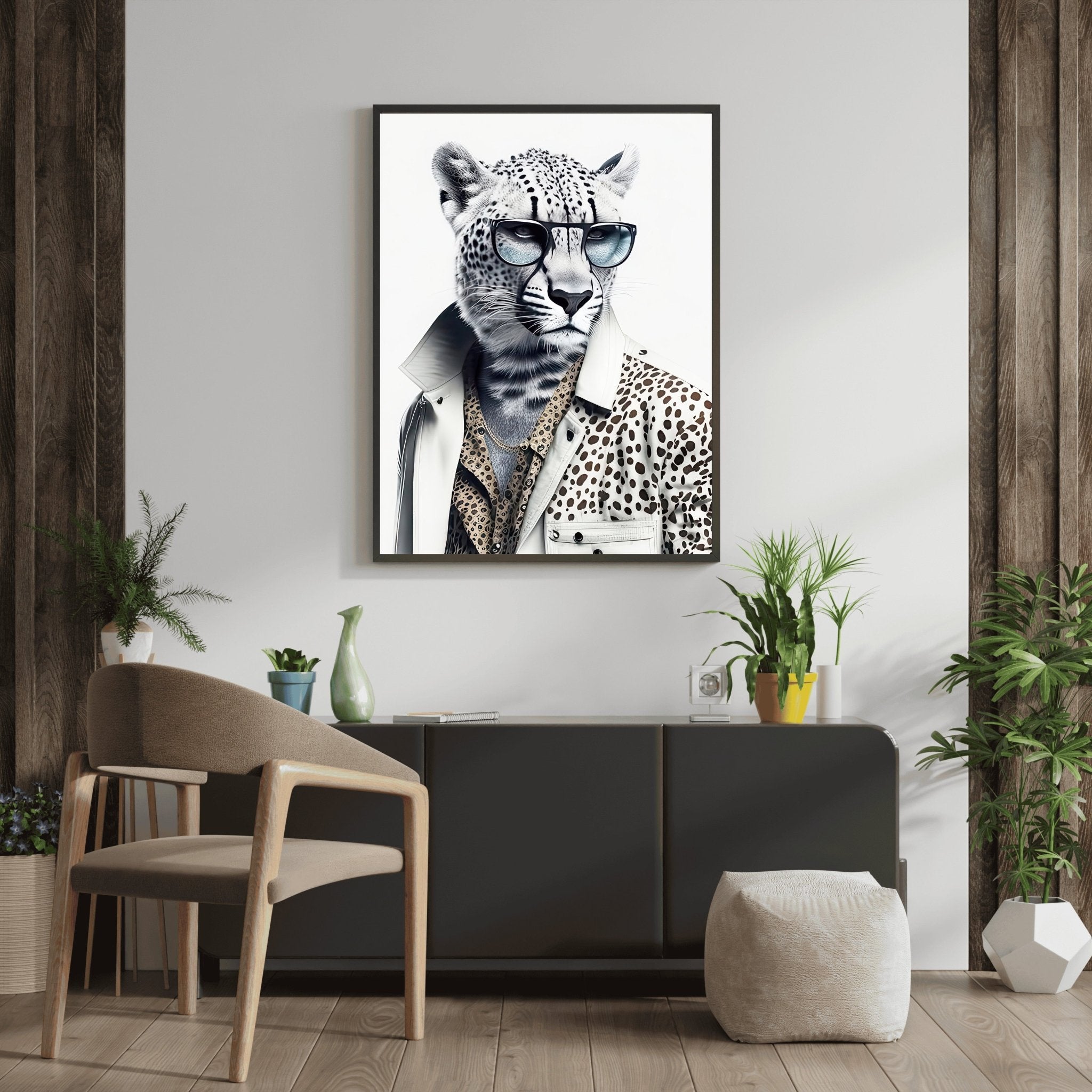 stylish-cheetah-wall-art-poster-with-sunglasses