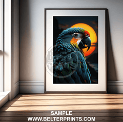 sunset-macaw-parrot-wall-art-print-decor