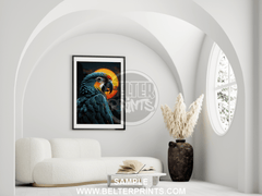 sunset-macaw-parrot-wall-art-print-poster