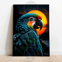 sunset-macaw-parrot-wall-art-print