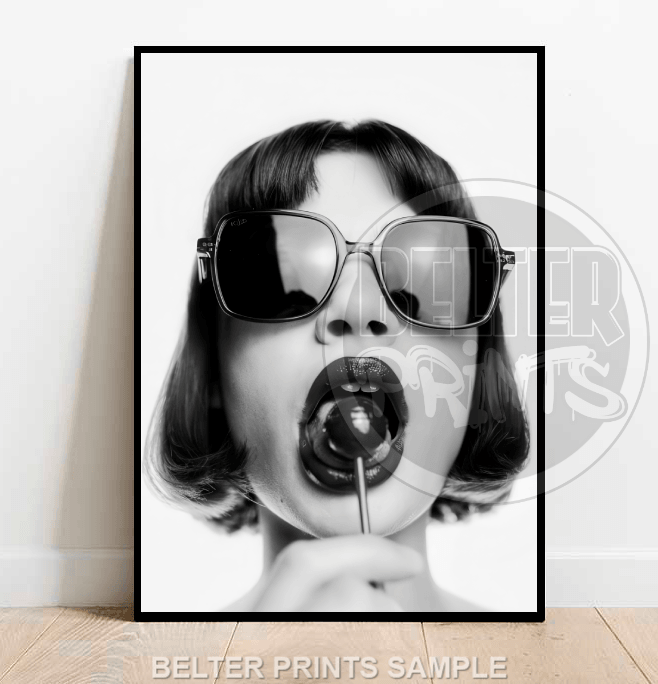 sweet-sophistication-woman-lollipop-black-white-wall-art-print