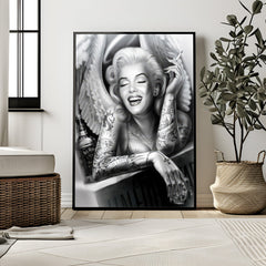 Tattooed Monroe | Bold Marilyn Rebel Wall Art Print - Print