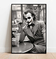joker grayscale wall art