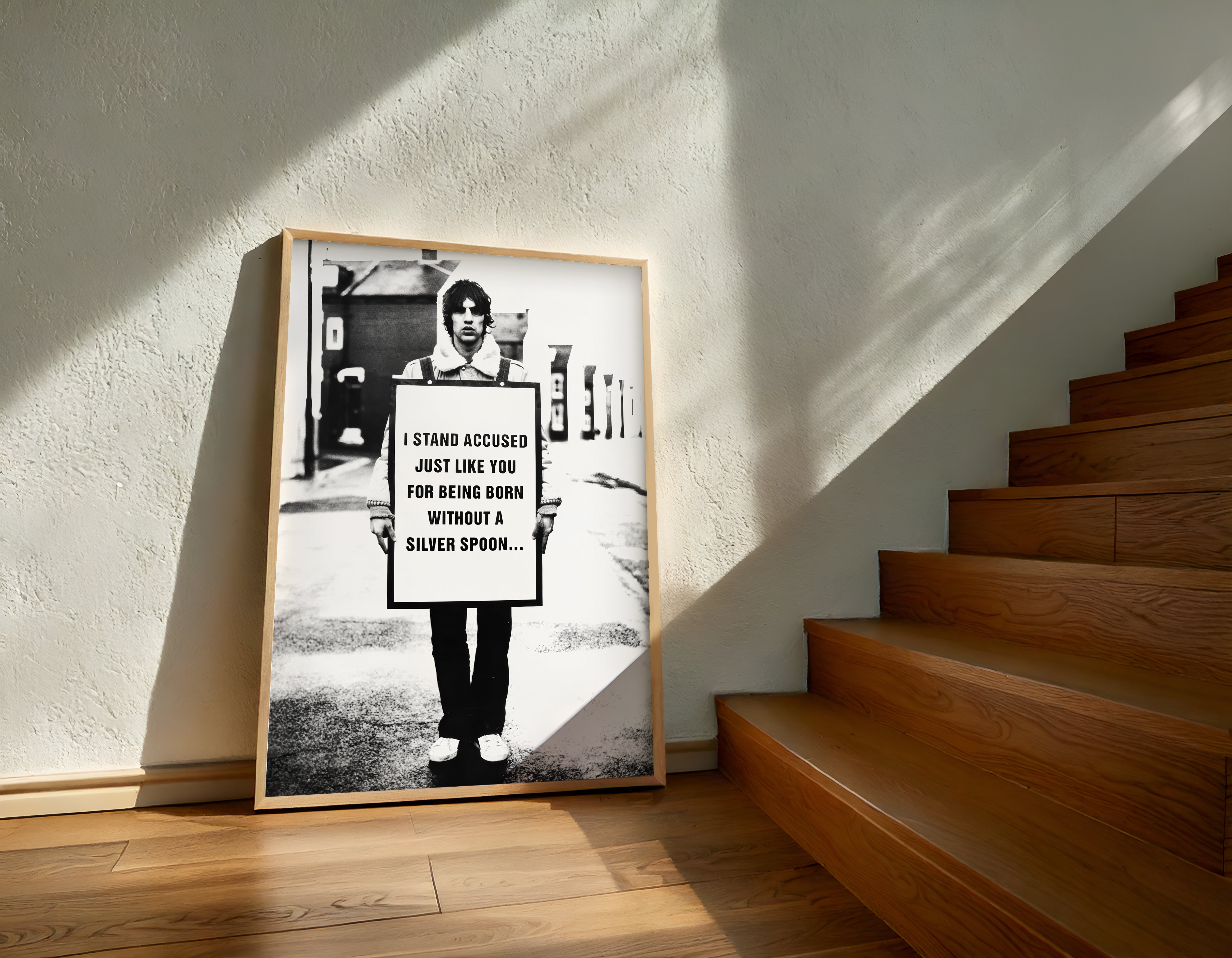 Richard Ashcroft Wall Art Print – “I Stand Accused” - The Verve Inspired Black & White Poster