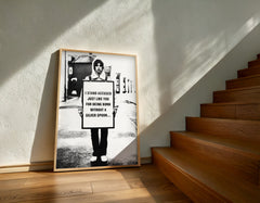 Richard Ashcroft Wall Art Print – “I Stand Accused” - The Verve Inspired Black & White Poster