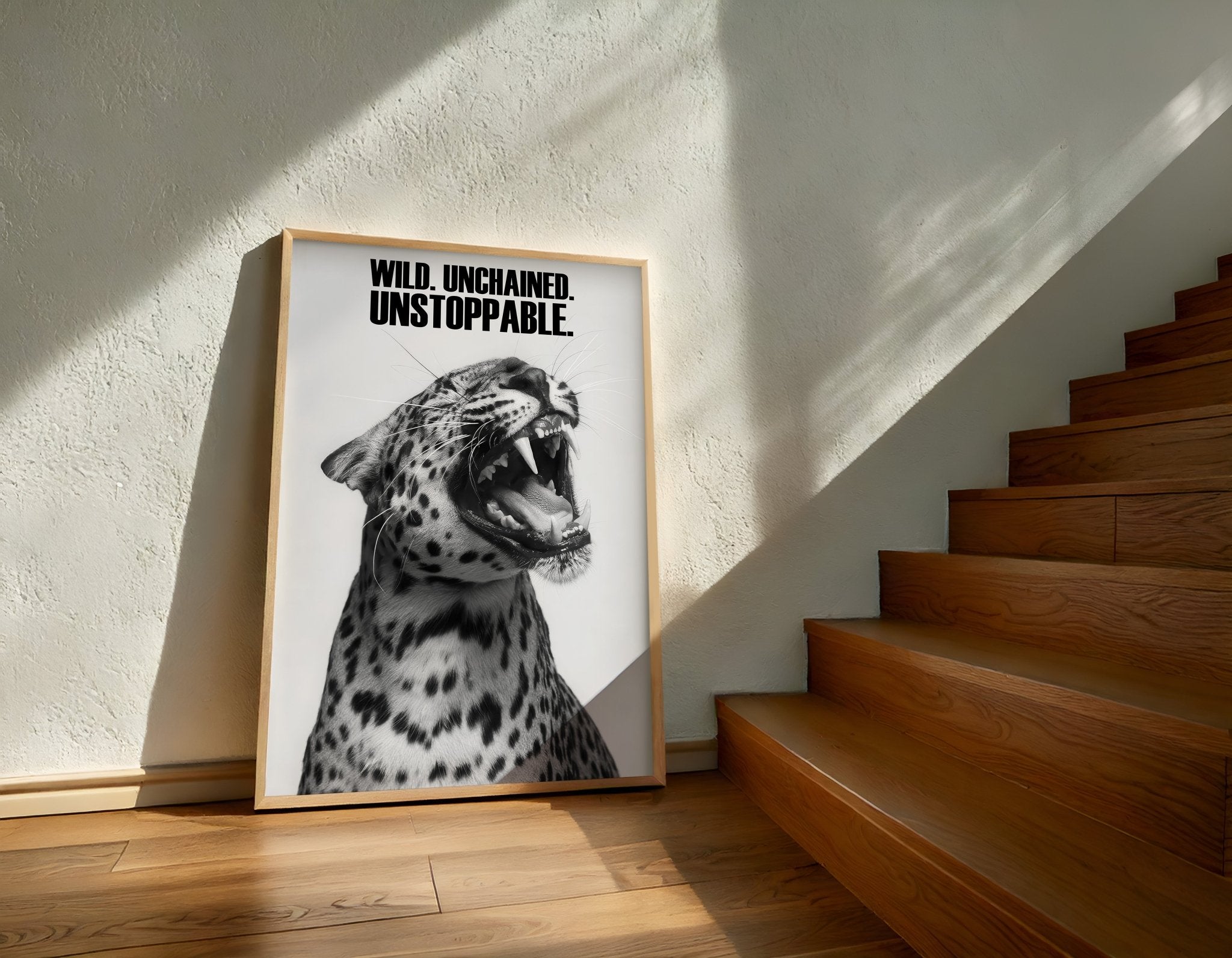 leopard-motivational-wall-art-wild-unchained-unstoppable-print