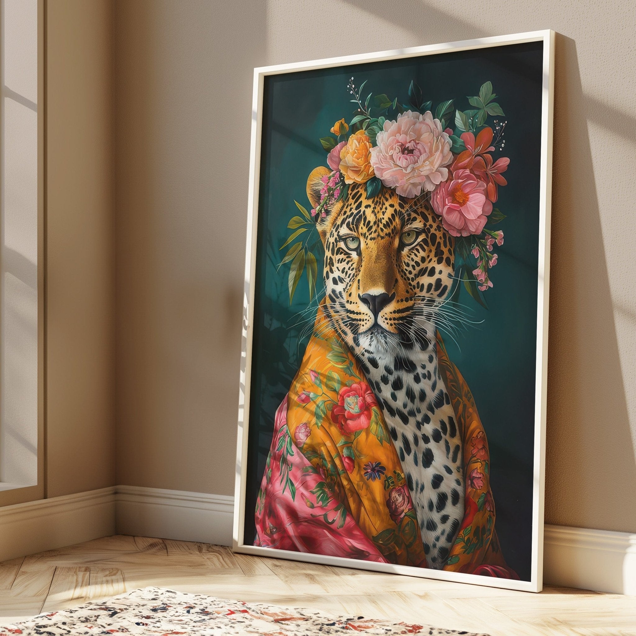 luxury-leopard-flower-wall-art-canvas-style