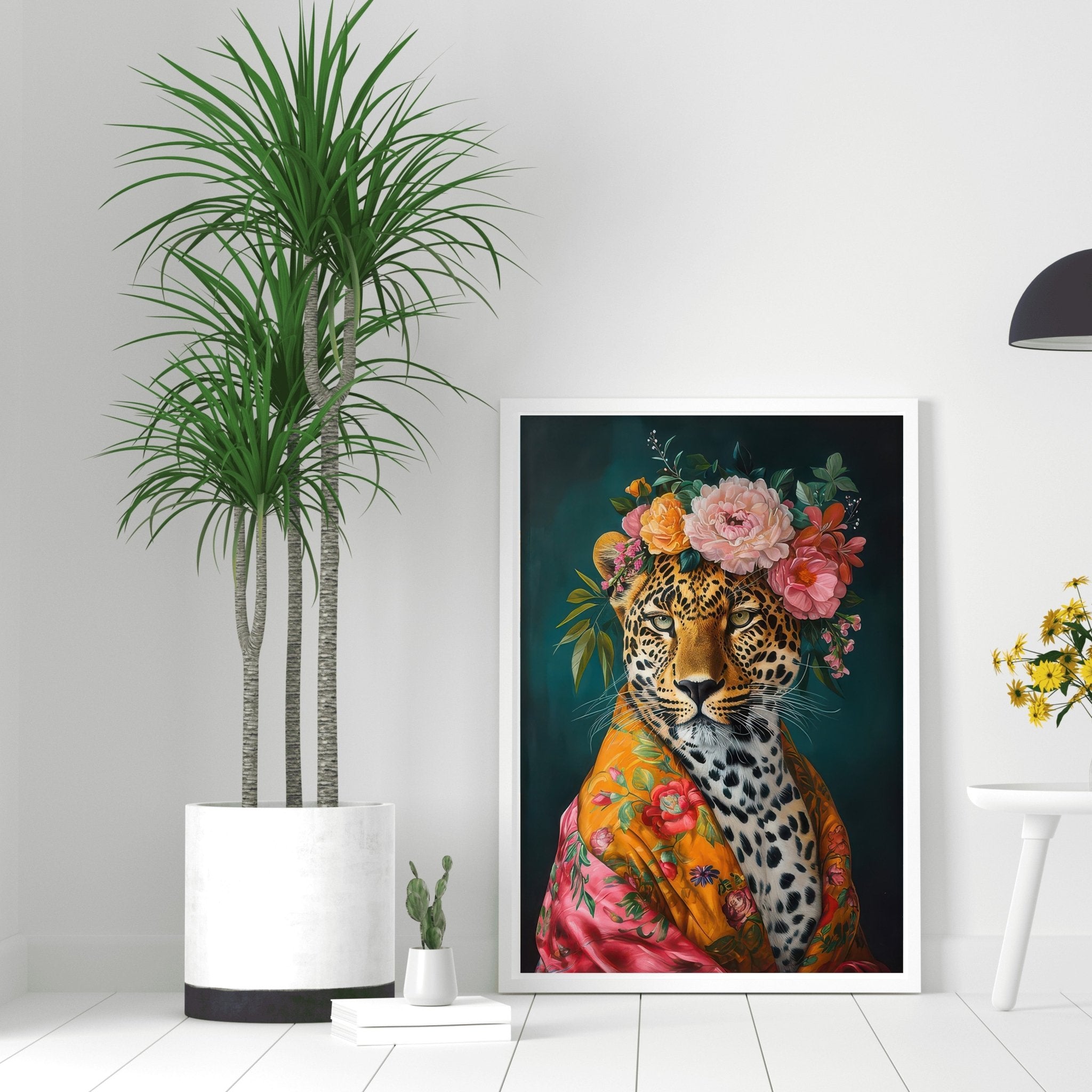 ungle-leopard-flower-poster-home-decor