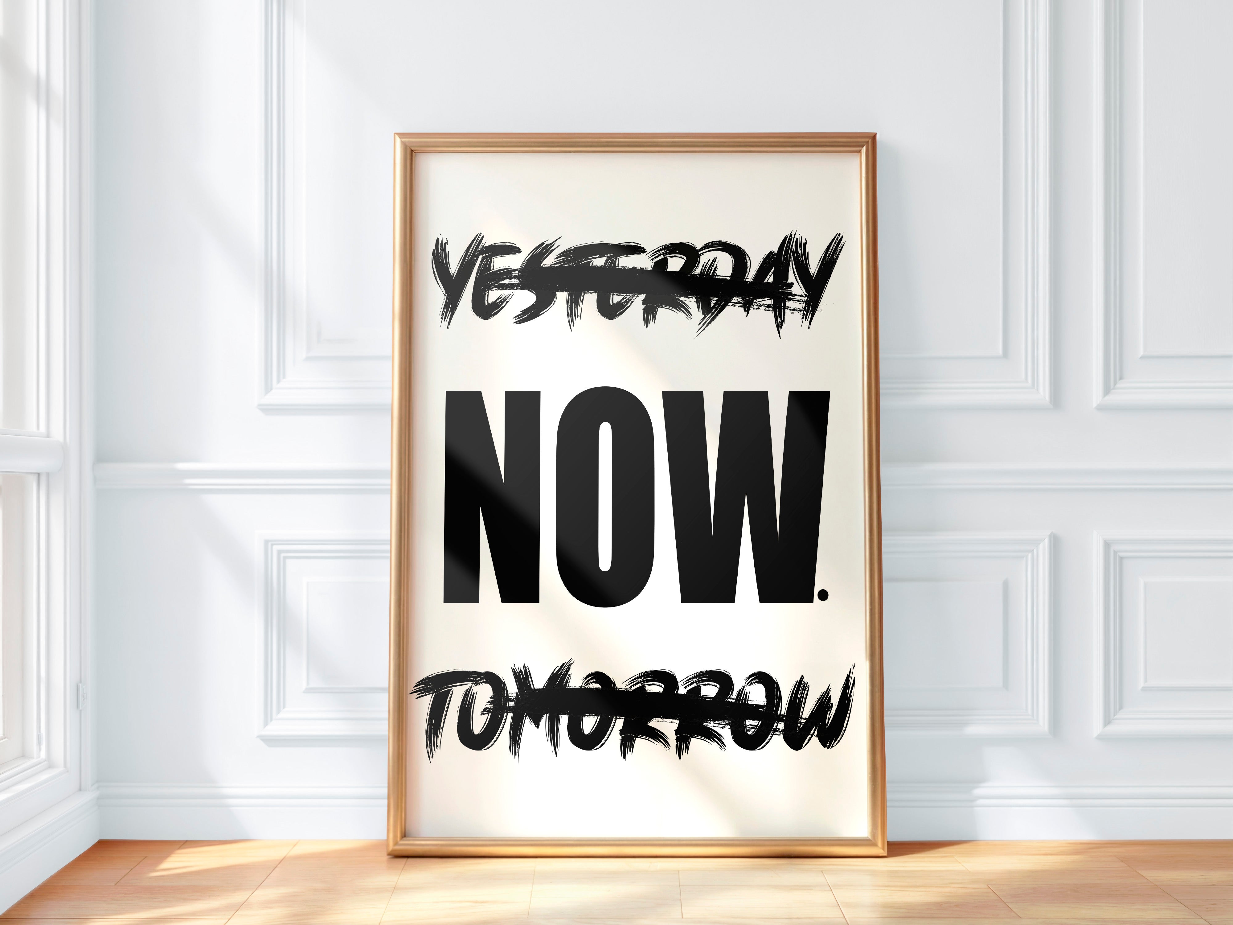 yesterday-now-tomorrow-quote-wall-art-contemporary-typography-print