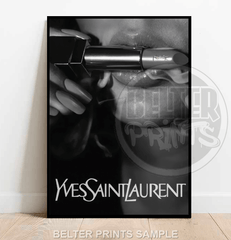 ysl wall art, yves saint laurent print, fashion glamour poster, designer inspired art