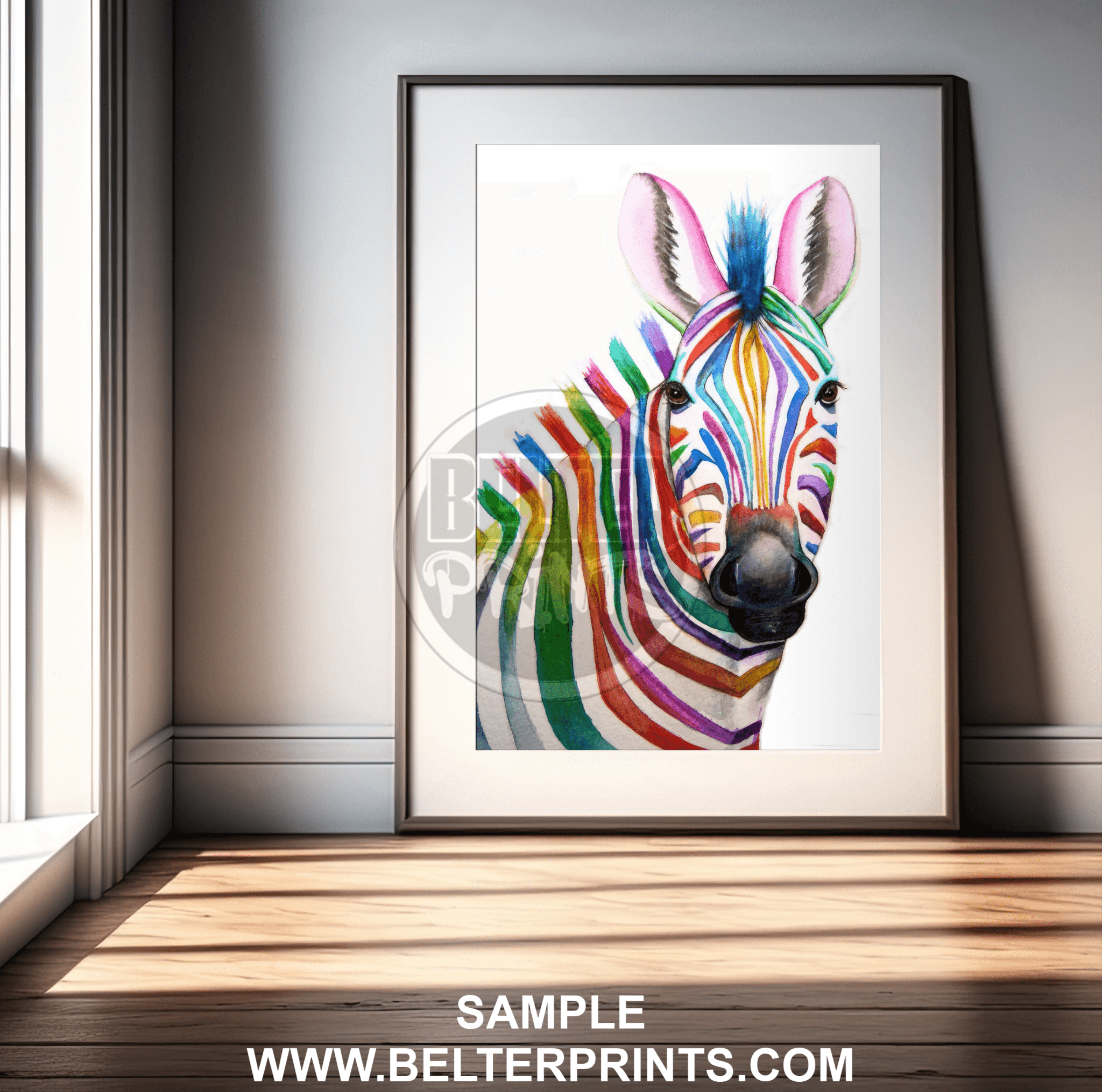 zebra-colourful-portrait-multicolour-wall-art-print-poster