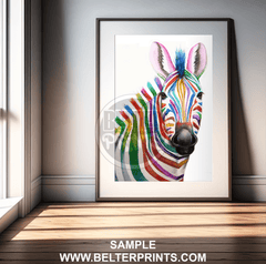 zebra-colourful-portrait-multicolour-wall-art-print-poster